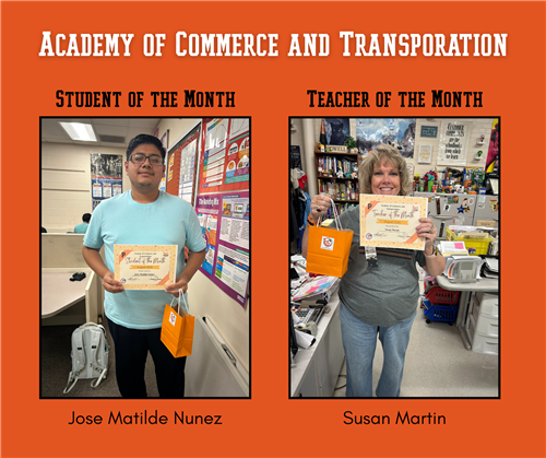 teacher and student of the month